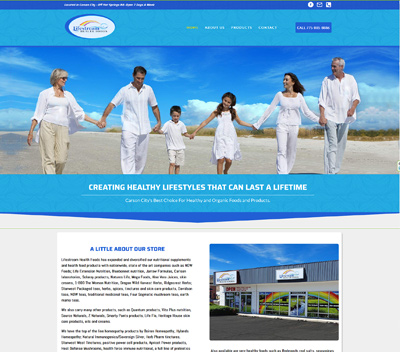 health store website